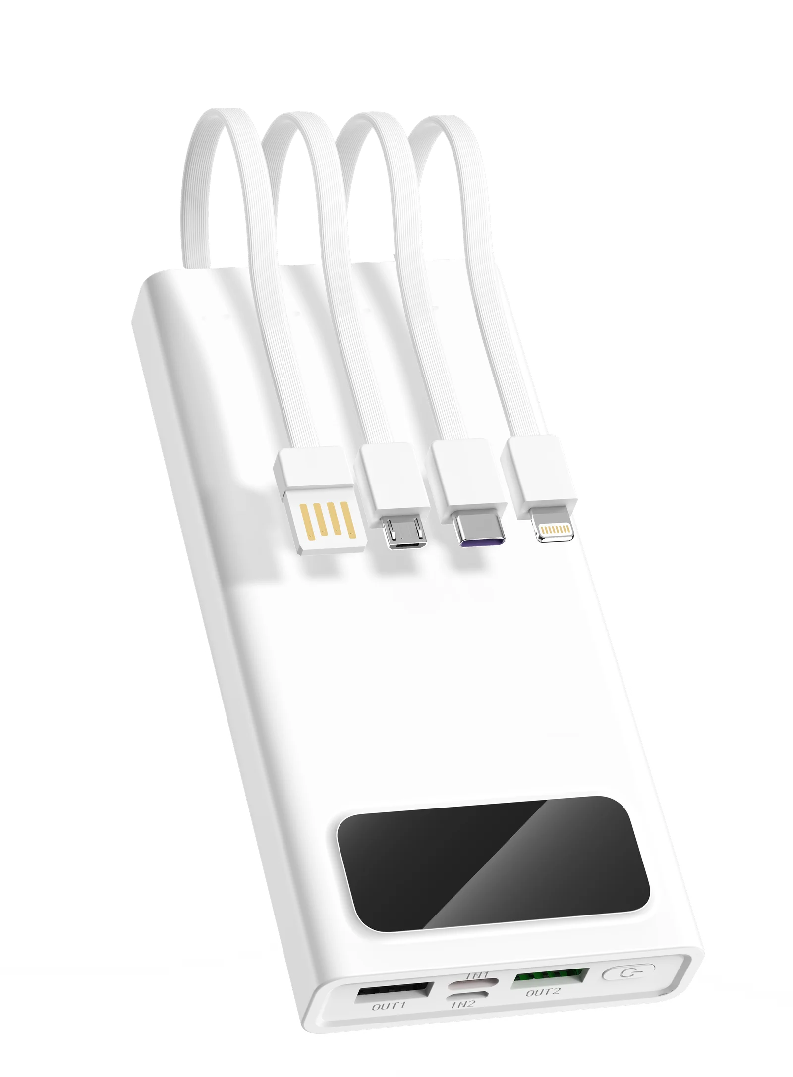 Batería externa portátil de carga rápida con cable de 10000 mAh con pantalla digital (PD22.5W) GL69781