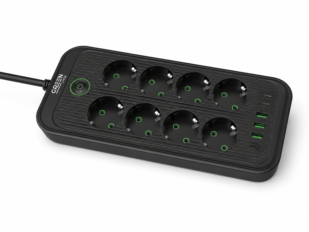 Power Socket GL69730 – Regleta Enchufe Inteligente 2500W con 8 Tomas, USB y USB-C