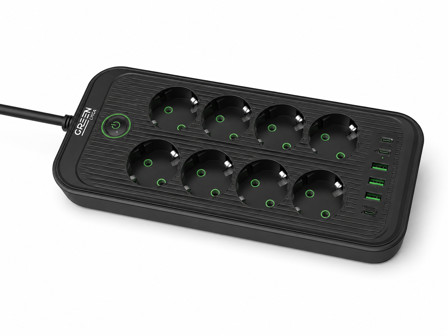 Power Socket GL69730 – Regleta Enchufe Inteligente 2500W con 8 Tomas, USB y USB-C
