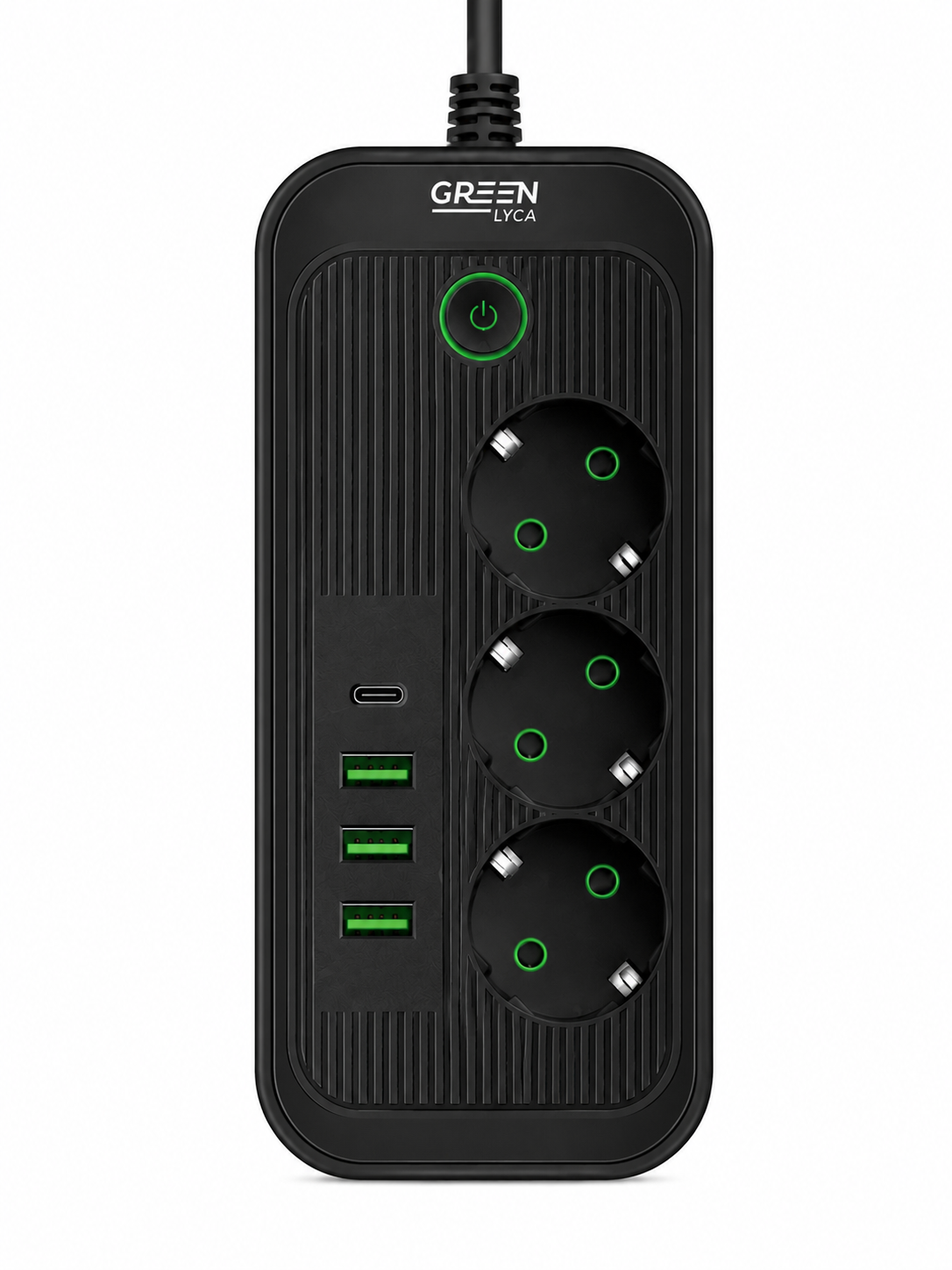 Power Socket GL69729 – Regleta Compacta 2500W con USB y USB-C de Carga Rápida