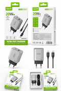 Cargador Rápido 20W PD USB-C GREEN LYCA – Carga Ultra Rápida con Cable Tipo-C a Lightning Incluido