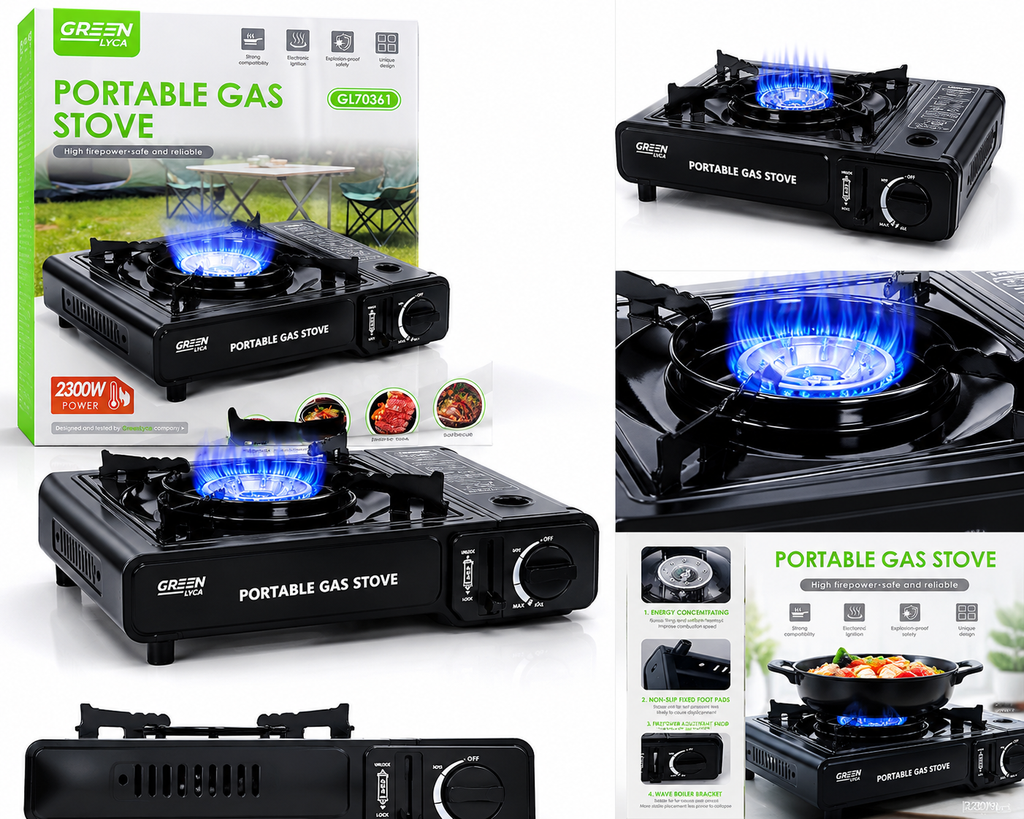 Cocina Portátil de Gas GREEN LYCA GL70361 – 2300W