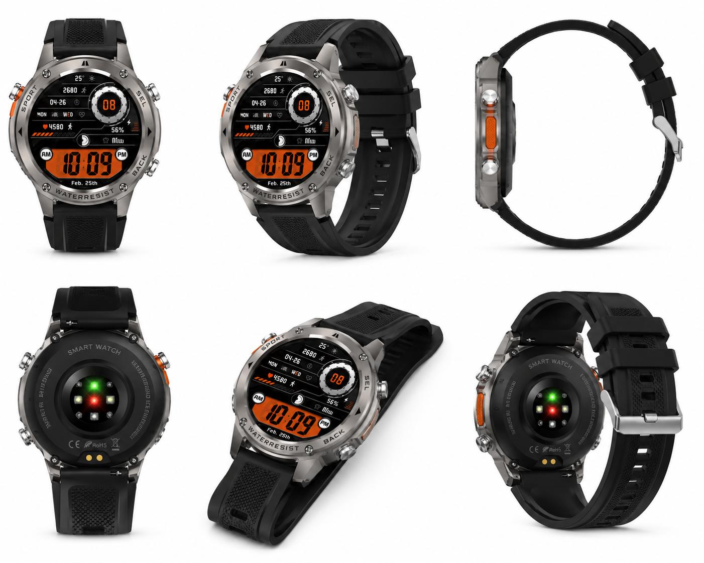 Smart Watch GPS V-8555 – Reloj Inteligente AMOLED con GPS Dual y 170+ Modos Deportivos